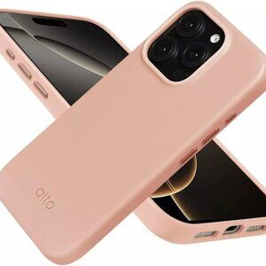 alto iPhone 16 Pro Case MagSafe Italian Leather Magsafe 5ft Drop Misty Pink